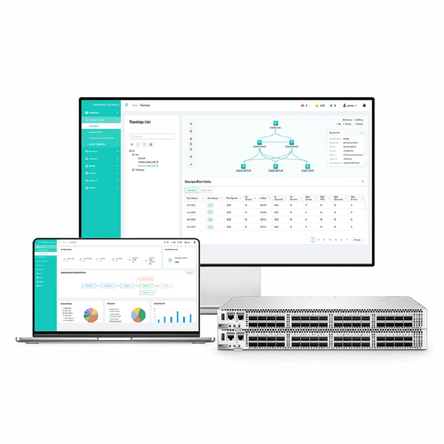 SFPS S5890-32C, 32-Port Ethernet L3 Switch, 32 x 100Gb QSFP28, PicOSA®, Support MLAG, Broadcom Chip SFPS