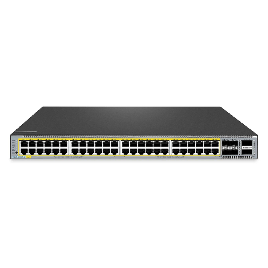 SFPS S5860-48XMG-U, 48-Port Ethernet L3 PoE++ Switch, 48 x 10GBASE-T/Multi-Gigabit Ports, 4 x 25Gb SFP28 Uplinks, with 2 x 40Gb QSFP+ Uplinks, PicOSA®, Support MLAG & Perpetual PoE, Broadcom Chip SFPS