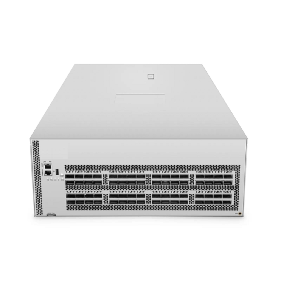 SFPS N8610-64DB, 4U, 64-Port Ethernet HPC/AI Data Center Switch, 64 x 400Gb QSFP-DD, PicOSA®, Broadcom Tomahawk 4 Chip, Front-to-Back Airflow SFPS