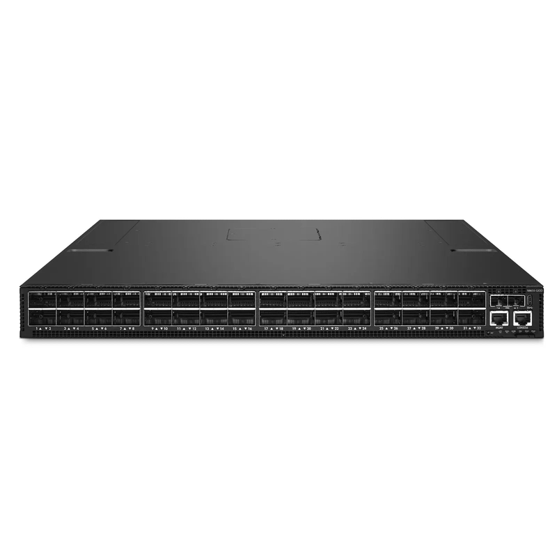SFPS N8650-32OD, 32-Port Ethernet HPC/AI Data Center Switch, 32 x 800Gb OSFP, PicOSA®, Broadcom Tomahawk 5 Chip, Front-to-Back Airflow SFPS