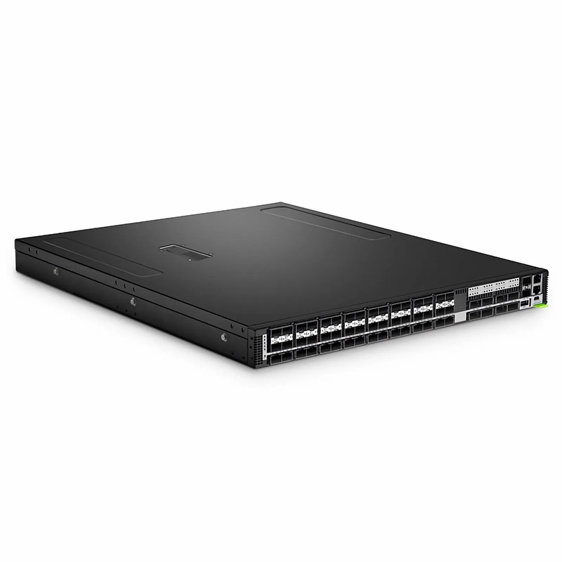 SFPS N8550-48B8C, 48-Port Ethernet Data Center Switch, 48 x 25Gb SFP28, 8 x 100Gb QSFP28 Uplinks, with 2 x 10Gb SFP+ Management Port, PicOSA®, Broadcom Trident 3 Chip, Back-to-Front Airflow SFPS