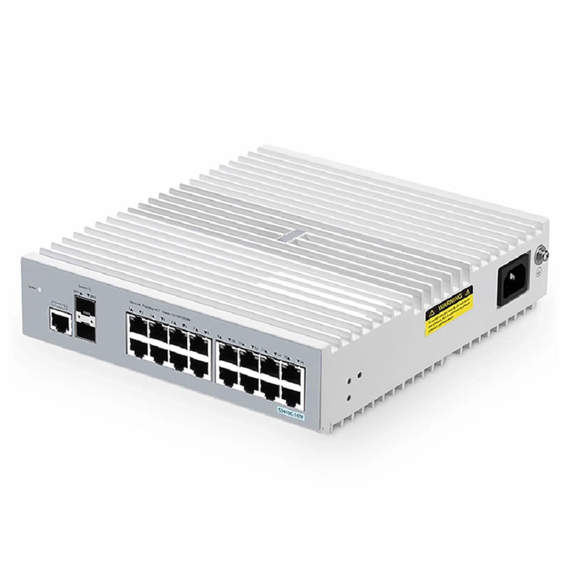 SFPS S3410C-16TF, 16-Port Gigabit Ethernet L2+ Switch, 16 x 1Gb RJ45, with 2 x 1Gb SFP Uplinks, PicOSA®, Support MLAG, Broadcom Chip, Fanless SFPS