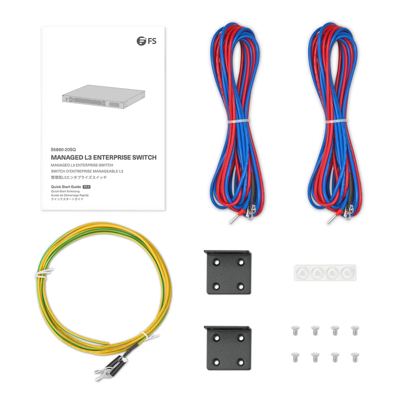 SFPS S5860-20SQ, 24-Port Ethernet L3 Switch, 20 x 10Gb SFP+, with 4 x 25Gb SFP28 and 2 x 40Gb QSFP+, Support Stacking, Broadcom Chip, Dual DC PSUs SFPS