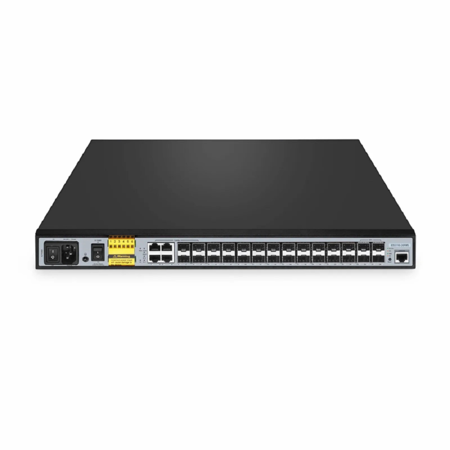 SFPS IES5110-20FMS, 20-Port Ethernet L2+ Managed Industrial Switch, 10 x 1Gb SFP, 10 x 1/2.5Gb SFP, with 4 x 1Gb RJ45/SFP Combo, 4 x 10Gb SFP+, Wide-Temp SFPS