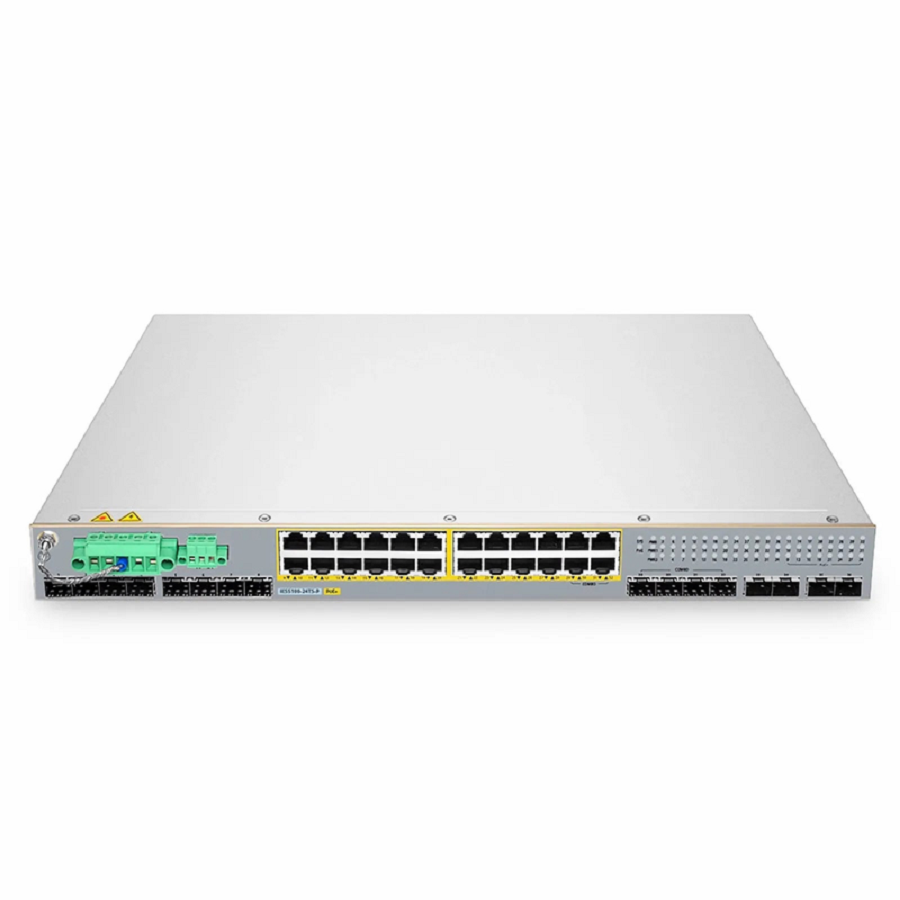 SFPS IES5100-24TS-P, 24-Port Gigabit Ethernet L2+ Managed Industrial PoE+ Switch, 20 x PoE+ Ports @720W, with 4 x 1Gb RJ45/SFP Combo, 8 x 1Gb SFP and 4 x 10Gb SFP+, -40 to 75A°C Operating Temperature SFPS