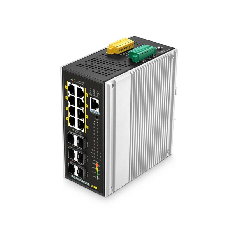 SFPS IES5200W-8U2F2SD, 8-Port Gigabit Ethernet L3 Managed Industrial PoE++ Switch, 8 x PoE++ Ports@360W, with 2 x 1/2.5Gb SFP, 2 x 10Gb SFP+, -40 to 75A°C Operating Temperature SFPS