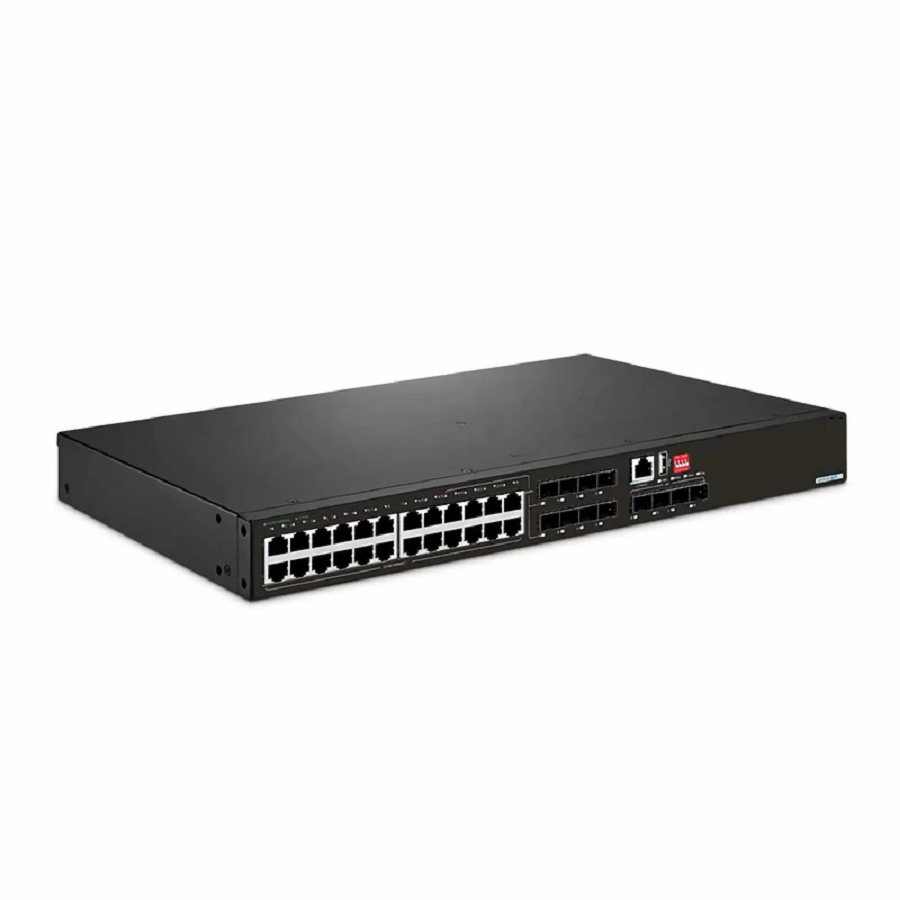 SFPS IES5120-28TF, 24-Port Gigabit Ethernet L2+ Managed Industrial Switch, 16 x 10/100/1000BASE-T, with 8 x 1Gb RJ45/SFP Combo and 4 x 1Gb SFP, -40 to 75A°C Operating Temperature SFPS