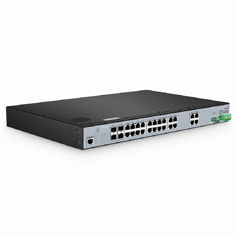 SFPS IES5100-24TF, 24-Port Gigabit Ethernet L2+ Managed Industrial Switch, 24 x 10/100/1000BASE-T, with 4 x 1Gb SFP, -40 to 85A°C Operating Temperature SFPS