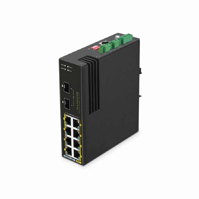 SFPS TSN3220-10S, 8-Port Gigabit Ethernet L2 Managed TSN Industrial Switch, 8 x 10/100/1000BASE-T, with 2 x 1/10Gb SFP+, -40 to 75A°C Operating Temperature SFPS