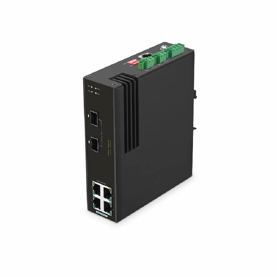 SFPS IES3220-4T2F, 4-Port Gigabit Ethernet L2+ Managed Industrial Switch, 4 x 10/100/1000BASE-T, with 2 x 1Gb SFP, -40 to 75A°C Operating Temperature SFPS