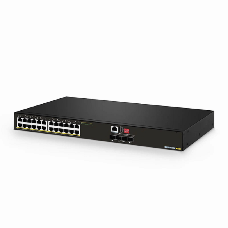 SFPS IES5120-28TS-P, 24-Port Gigabit Ethernet L2+ Managed Industrial PoE++ Switch, 8 x PoE++ Ports, 16 x PoE+ Ports @360W, with 4 x 1/10Gb SFP+, Wide-Temp SFPS