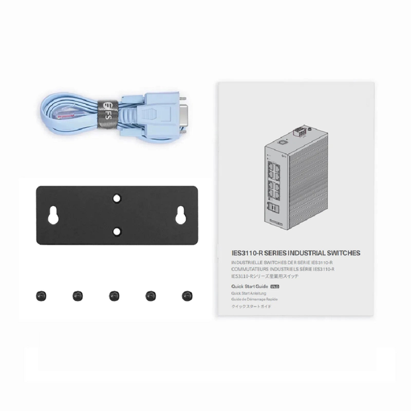 SFPS IES3110-8TFP-R, 8-Port Gigabit Ethernet L2+ Managed Industrial PoE+ Switch, 8 x PoE+ Ports @240W, with 2 x 1Gb SFP, Wide-Temp SFPS