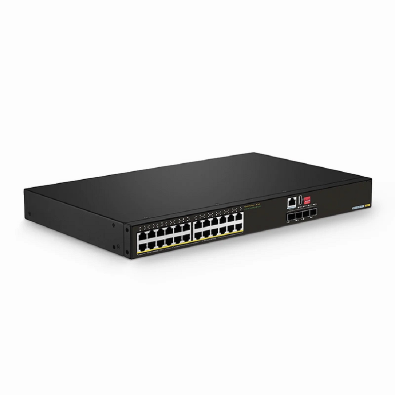 SFPS IES5120-28TS-P, 24-Port Gigabit Ethernet L2+ Managed Industrial PoE++ Switch, 8 x PoE++ Ports, 16 x PoE+ Ports @360W, with 4 x 1/10Gb SFP+, Wide-Temp SFPS