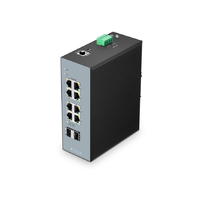 SFPS IES3110-8TFP-R, 8-Port Gigabit Ethernet L2+ Managed Industrial PoE+ Switch, 8 x PoE+ Ports @240W, with 2 x 1Gb SFP, Wide-Temp SFPS
