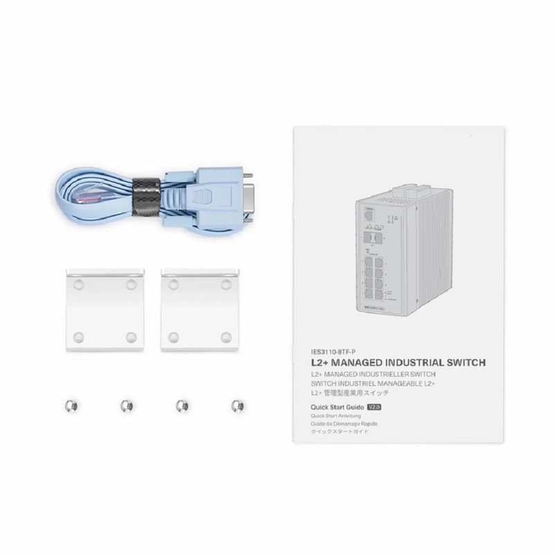SFPS IES3110-8TF-P, 8-Port Gigabit Ethernet L2+ Managed Industrial PoE+ Switch, 8 x PoE+ Ports @240W, with 2 x 1/2.5Gb SFP, -40 to 75A°C Operating Temperature SFPS