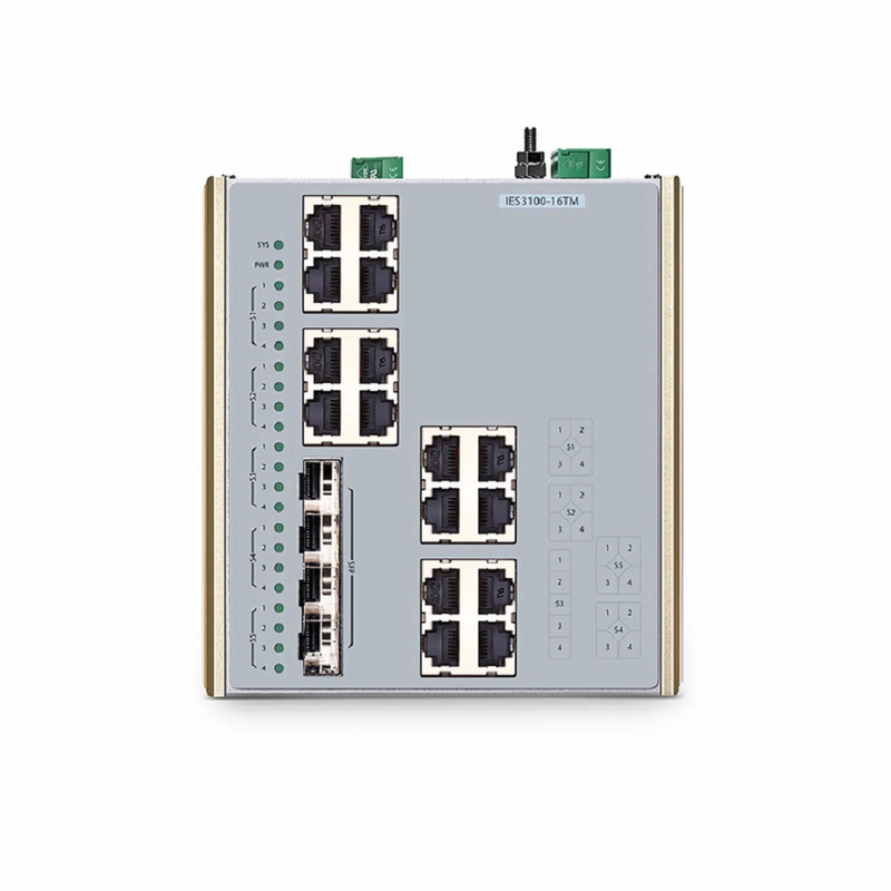 SFPS IES3100-16TM, 16-Port Gigabit Ethernet L2 Managed Industrial Switch, 16 x 10/100/1000BASE-T, with 4 x 1/2.5Gb SFP, -40 to 85A°C Operating Temperature SFPS