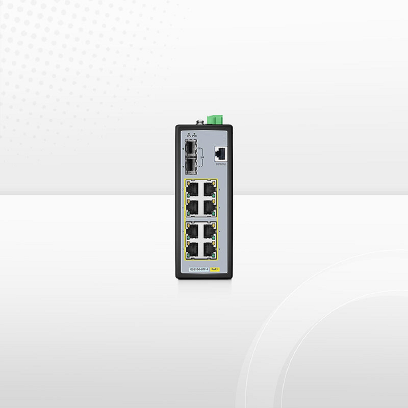SFPS IES3100-8TF-P, 8-Port Gigabit Ethernet L2+ Managed Industrial PoE+ Switch, 8 x PoE+ Ports @240W, with 2 x 1/2.5Gb SFP, Wide-Temp SFPS