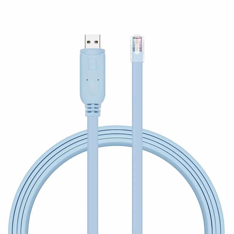 SFPS 7ft (2m) USB (Male) to RJ45 (Male) Console Cable, Blue SFPS