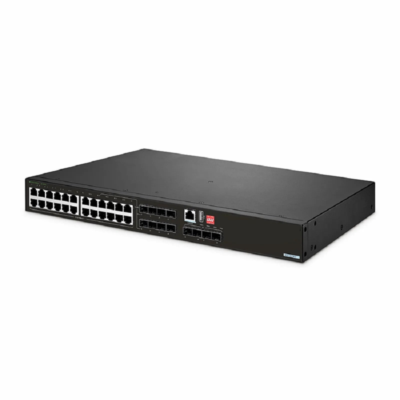 SFPS IES5120-28TS, 24-Port Gigabit Ethernet L2+ Managed Industrial Switch, 16 x 10/100/1000BASE-T, with 8 x 1Gb RJ45/SFP Combo and 4 x 1/10Gb SFP+, -40 to 75A°C Operating Temperature SFPS