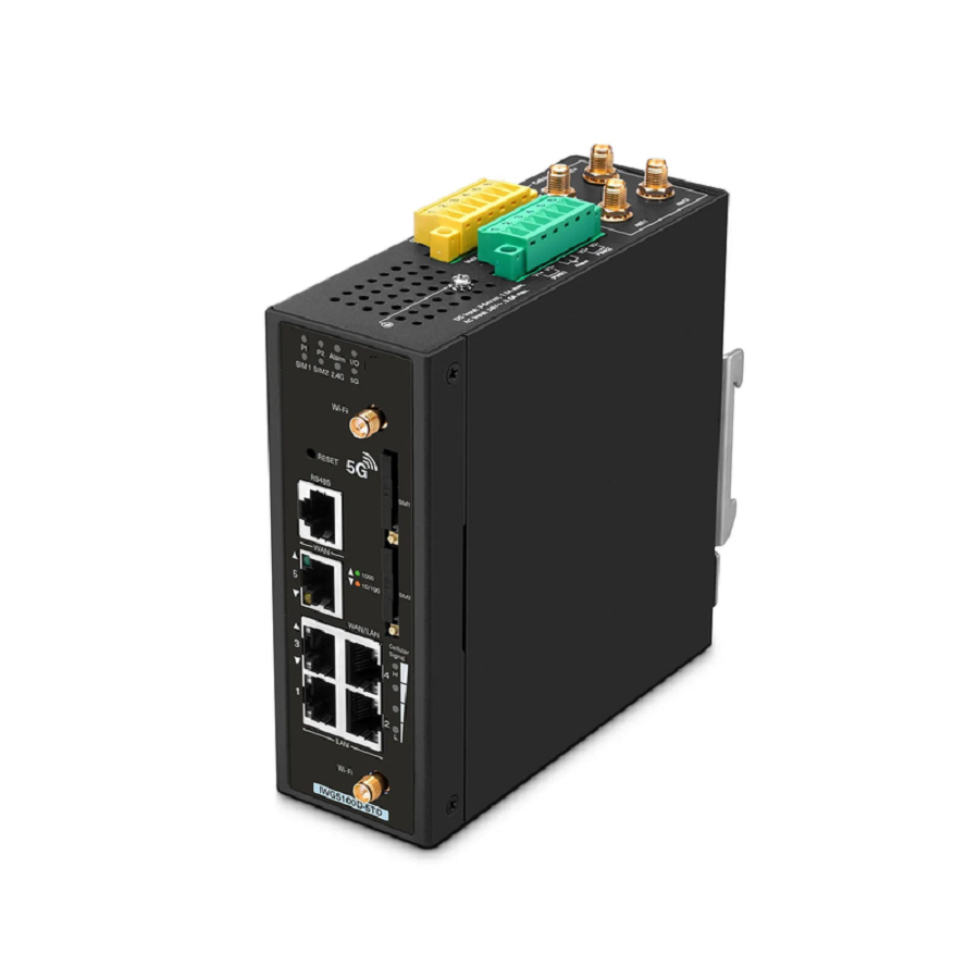 SFPS IWG5100D-5TD, 5-Port Gigabit Ethernet Industrial 5G NR Cellular Wireless Gateway, with 5 x 10/100/1000BASE-T RJ45, 3 LAN Ports, 1 LAN/WAN Port, 1 WAN Port, Support Dual-SIM and IPSec VPN SFPS