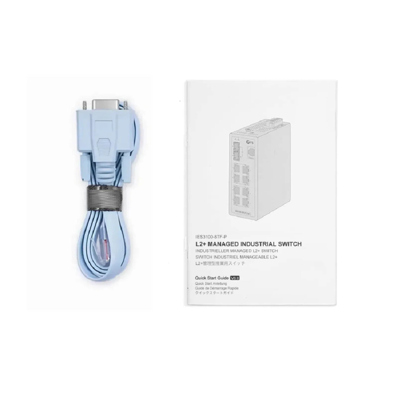 SFPS IES3100-8TF-P, 8-Port Gigabit Ethernet L2+ Managed Industrial PoE+ Switch, 8 x PoE+ Ports @240W, with 2 x 1/2.5Gb SFP, Wide-Temp SFPS