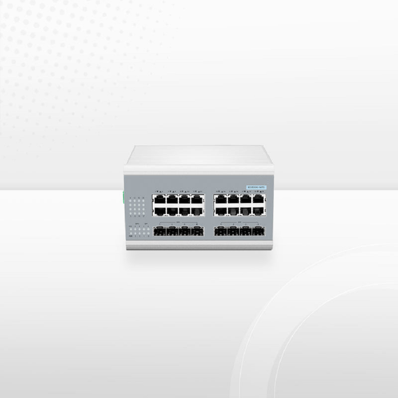 SFPS IES5100-16TS, 16-Port Gigabit Ethernet L2+ Managed Industrial Switch, 16 x 10/100/1000BASE-T, with 4 x 1Gb SFP and 4 x 10Gb SFP+, -40 to 75A°C Operating Temperature SFPS