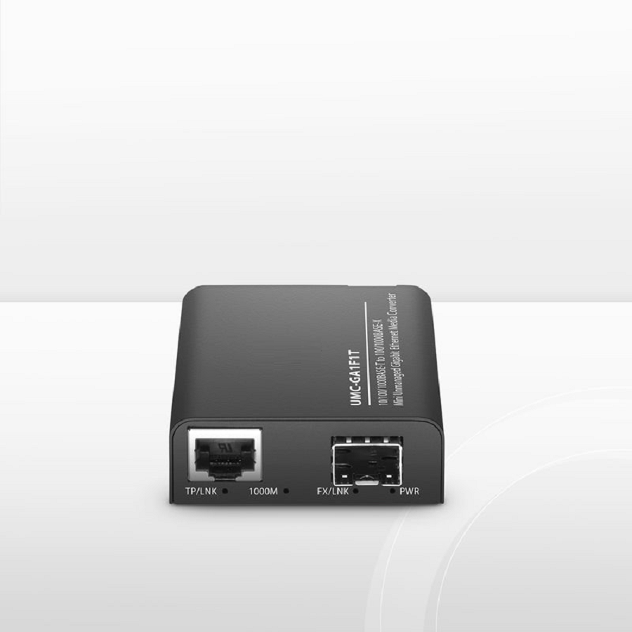 SFPS Unmanaged 1x 10/100/1000Base-T RJ45 to 1x 100/1000Base-X SFP Gigabit Ethernet Media Converter, American Plug Standard SFPS