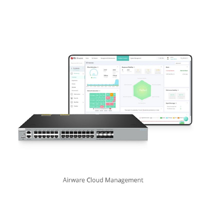 SFPS S5810-48FS, 48-Port Gigabit Ethernet L3 Switch, 48 x 1Gb SFP, with 4 x 10Gb SFP+ Uplinks, Stackable Switch, Broadcom Chip SFPS