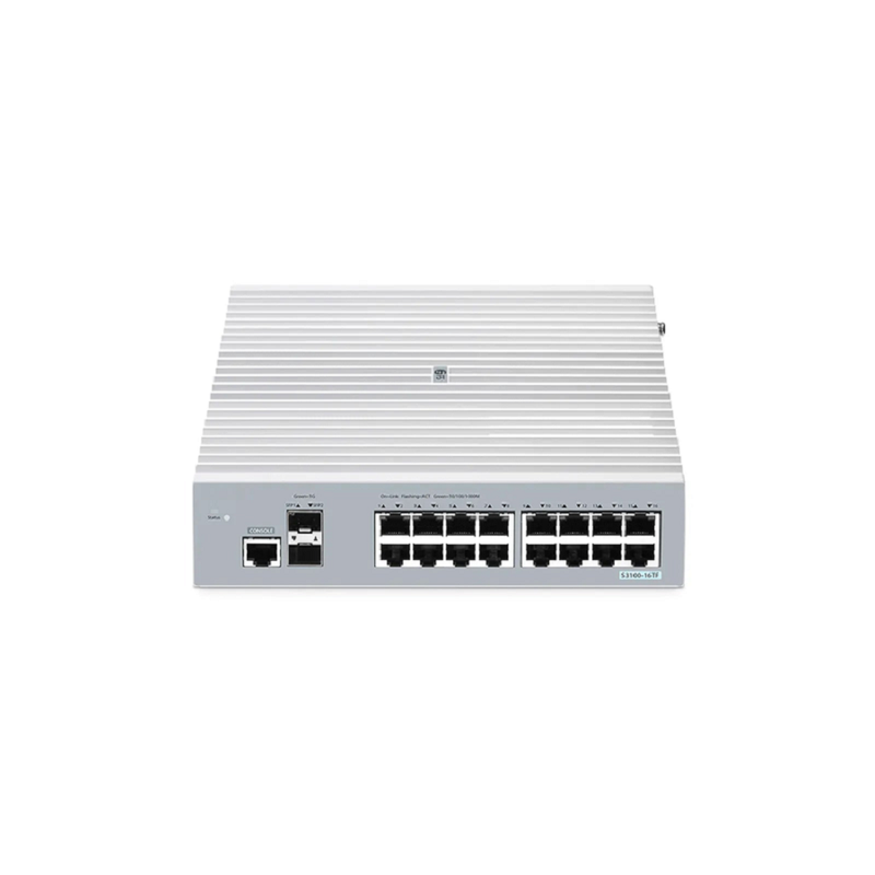 SFPS S3100-16TF, 16-Port Gigabit Ethernet L2+ Switch, 16 x 1Gb RJ45, with 2 x 1Gb SFP Uplinks, Broadcom Chip, Fanless SFPS