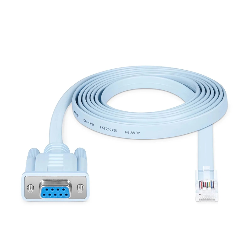 SFPS 7ft (2m) RJ45 (Male) to DB9 (Female) Console Cable, Blue SFPS
