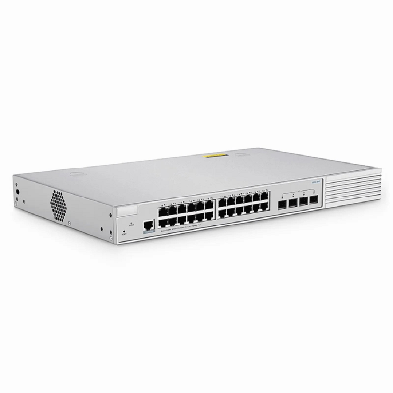 SFPS S3910-24TF, 24-Port Gigabit Ethernet L2+ Switch, 24 x Gigabit RJ45, with 4 x 1Gb SFP Uplinks, Stackable Switch, Broadcom Chip, Fanless SFPS