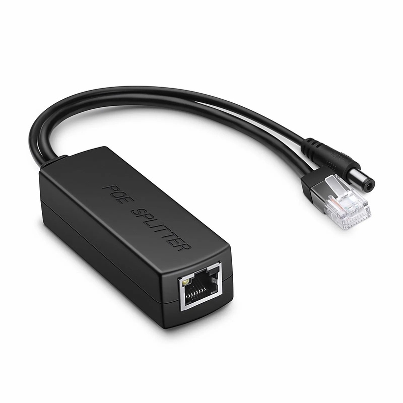 SFPS Single Port 10/100M PoE Splitter Cable with DC 12V Output, 13W SFPS
