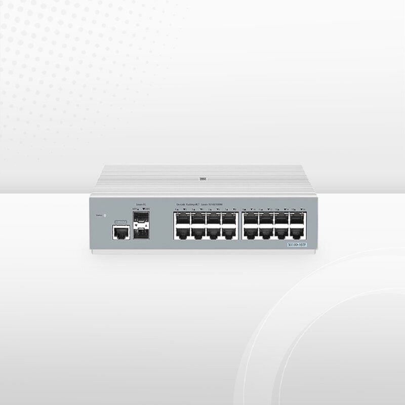 SFPS S3100-16TF-P, 16-Port Gigabit Ethernet L2+ PoE+ Switch, 8 x PoE+ Ports@125W, 8 x 1Gb RJ45, with 2 x 1Gb SFP Uplinks, Broadcom Chip, Fanless SFPS