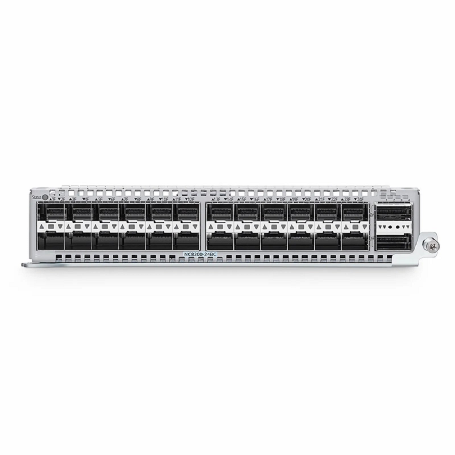 SFPS NC8200-24BC, 24-Port 25Gb SFP28 Line Card, with 2 x 100Gb QSFP28 for Data Center Chassis Switch NC8200-4TD SFPS