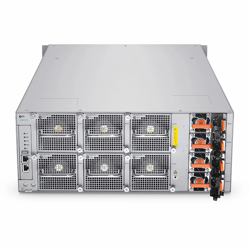 SFPS NC8400-4TH, 4-Slot 4U Ethernet L3 Data Center Chassis Switch Unloaded, with 4x 40/100/400Gb Line Cards, Supports MLAG, Broadcom Chip SFPS