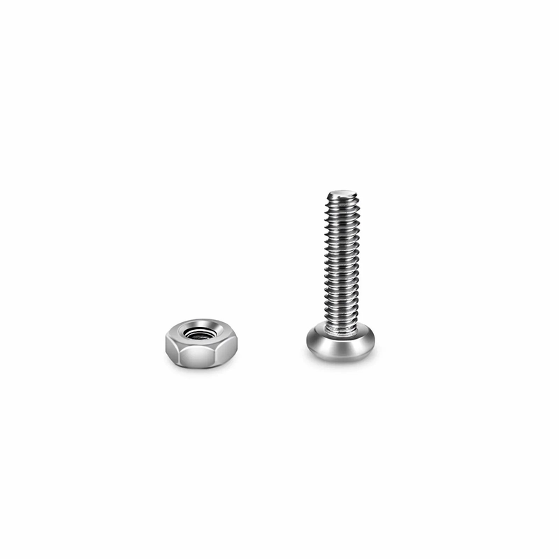 SFPS M2A8mm Model Screw and Nut, Nickel-plated, Silver, 50pcs/Pack SFPS