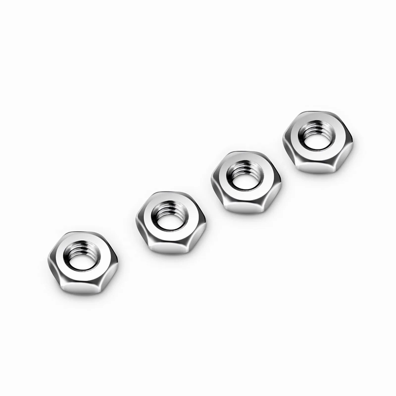 SFPS M2A8mm Model Screw and Nut, Nickel-plated, Silver, 50pcs/Pack SFPS