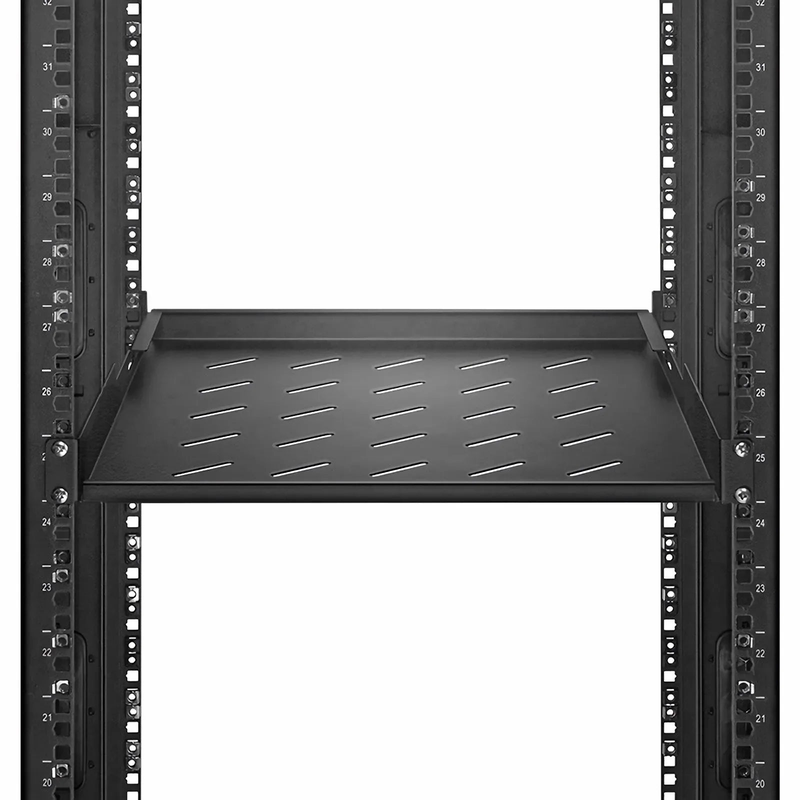 SFPS 1U 19'' Vented Cantilever Fixed Shelf, SPCC, 13"(350mm) Deep, 132lbs (60kg) Capacity SFPS