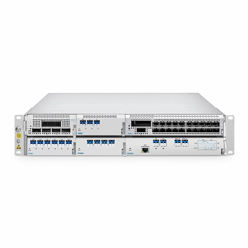 SFPS D7000-CH2U, 8 Slots 2U Unloaded Chassis, Support Single-wavelength 200G/400G, Up to 3.2Tbps Capacity, Redundant AC PSUs, Support AmpCon-T/WebGUI Network Management SFPS