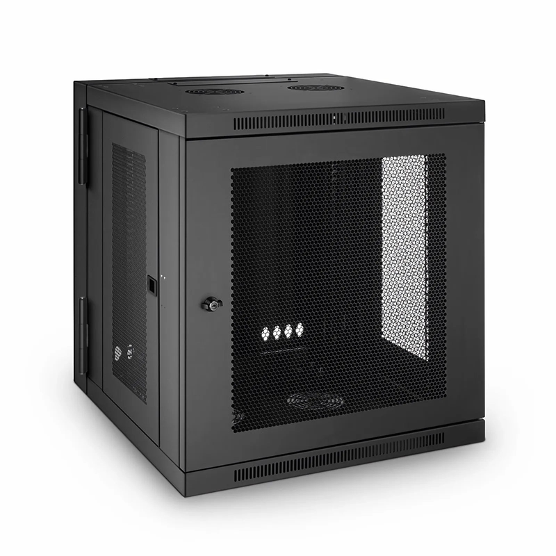 SFPS 12U GV600-Series 19" 4-Rails Wall Mount Cabinet with Vented Front Door, Hinged Back SFPS