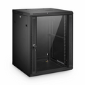 SFPS 15U GW600-Series 19" 4-Post Wall Mount Cabinet with Glass Front Door SFPS