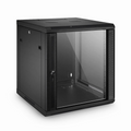 SFPS 12U GW600-Series 19" 4-Rails Wall Mount Cabinet with Glass Front Door SFPS