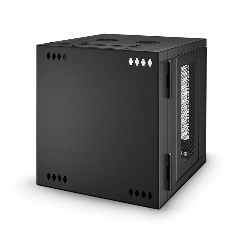 SFPS 12U GV600-Series 19" 4-Rails Wall Mount Cabinet with Vented Front Door, Hinged Back SFPS