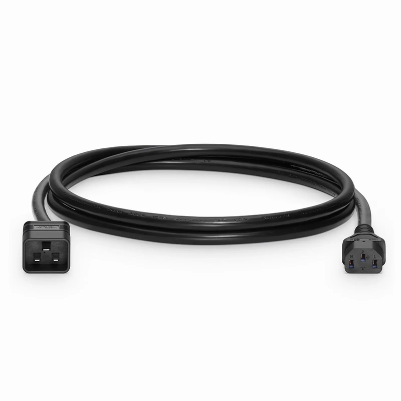 SFPS 6ft (1.8m) IEC60320 C20 to IEC60320 C13 14AWG 250V/15A Power Cord, Black SFPS