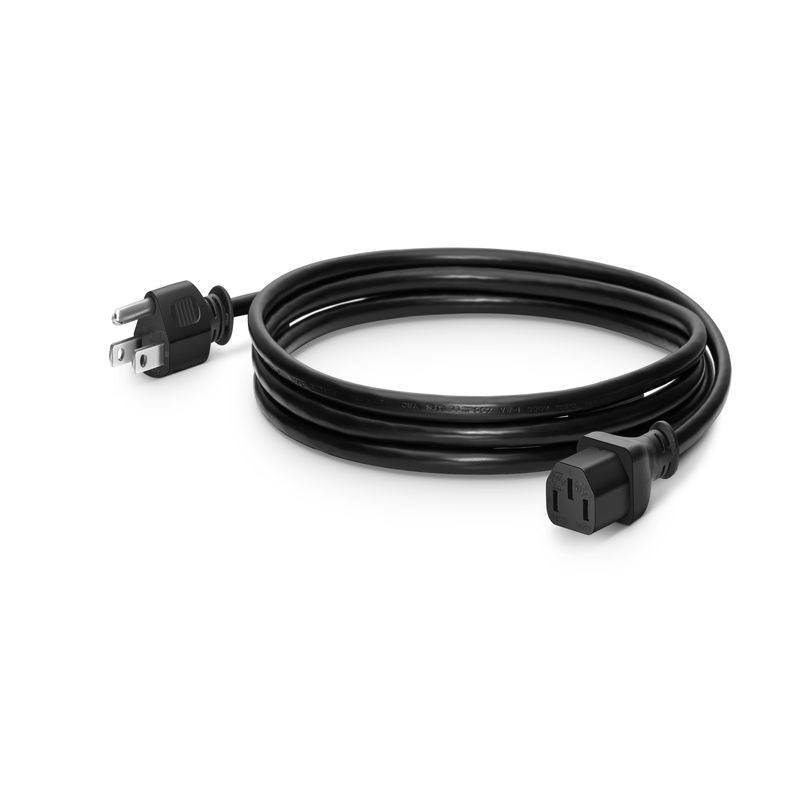 SFPS 15ft (4.6m) NEMA 5-15P to IEC60320 C13 16AWG 125V/10A Power Cord, Black SFPS