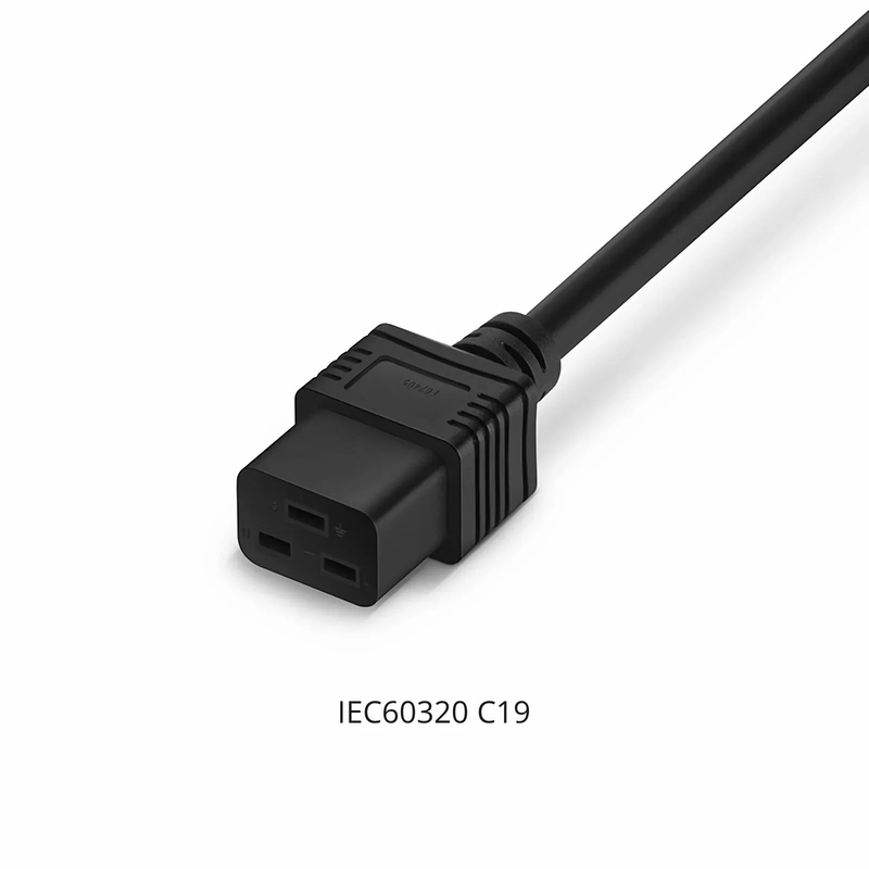 SFPS 4ft (1.2m) IEC60320 C20 to IEC60320 C19 12AWG 250V/20A Power Extension Cord, Black SFPS