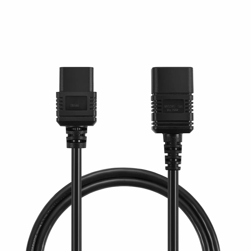 SFPS 4ft (1.2m) IEC60320 C20 to IEC60320 C19 12AWG 250V/20A Power Extension Cord, Black SFPS