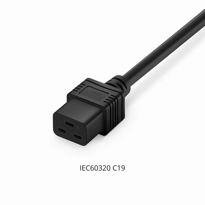 SFPS 3ft (0.9m) IEC60320 C14 to IEC60320 C19 14AWG 250V/15A Power Cord, Black SFPS