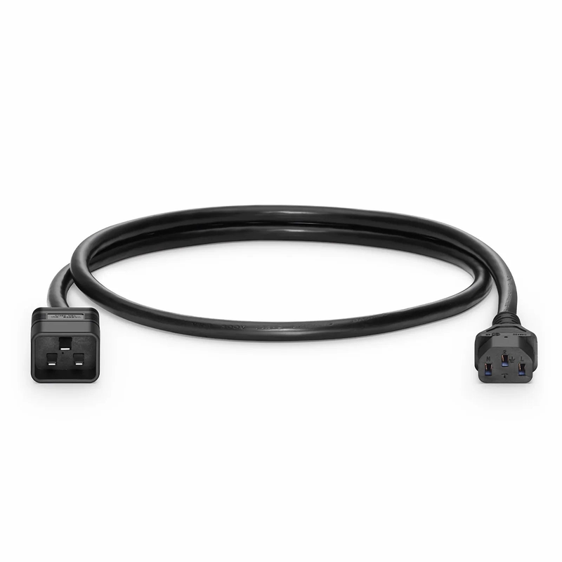 SFPS 3ft (0.9m) IEC60320 C20 to IEC60320 C13 14AWG 250V/15A Power Cord, Black SFPS
