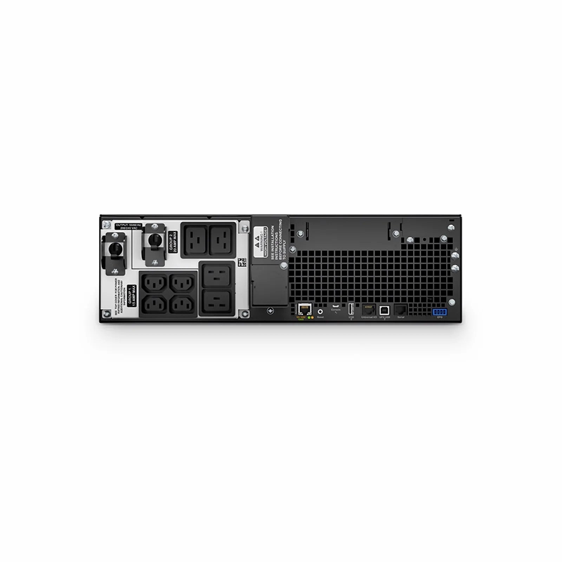 SFPS APC® Smart-UPS On-Line 5000VA Rackmount 3U UPS, 4x C13+4x C19 IEC Outlets, Network Card+SmartSlot and 3 Backup Batteries Included SFPS